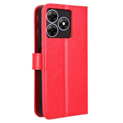 Leather Case for Blackview Wave 8 / Wave 8C / Oscal Flat 2 Crazy Horse Texture Phone Wallet Cover