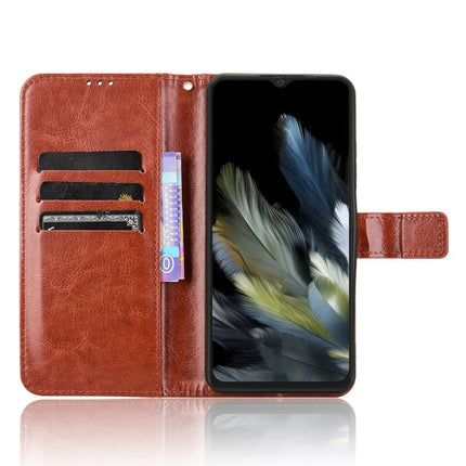 Leather Case for Blackview Wave 8 / Wave 8C / Oscal Flat 2 Crazy Horse Texture Phone Wallet Cover