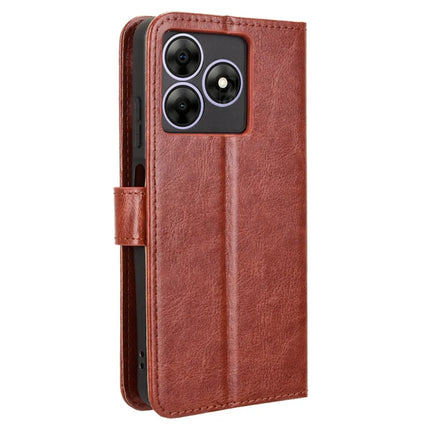 Leather Case for Blackview Wave 8 / Wave 8C / Oscal Flat 2 Crazy Horse Texture Phone Wallet Cover