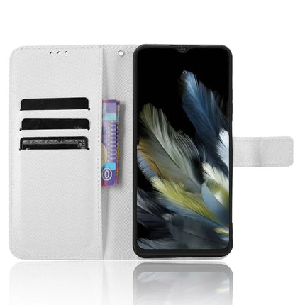 Phone Case For Blackview Wave 8 / Wave 8C / Oscal Flat 2 PU Leather Diamond Texture Wallet Cover