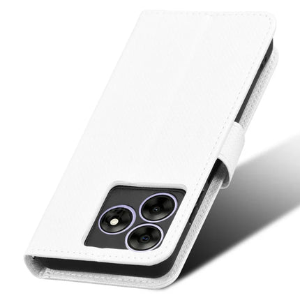 Phone Case For Blackview Wave 8 / Wave 8C / Oscal Flat 2 PU Leather Diamond Texture Wallet Cover
