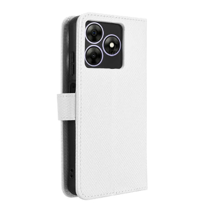 Phone Case For Blackview Wave 8 / Wave 8C / Oscal Flat 2 PU Leather Diamond Texture Wallet Cover
