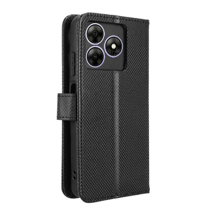 Phone Case For Blackview Wave 8 / Wave 8C / Oscal Flat 2 PU Leather Diamond Texture Wallet Cover
