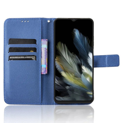 Phone Case For Blackview Wave 8 / Wave 8C / Oscal Flat 2 PU Leather Diamond Texture Wallet Cover