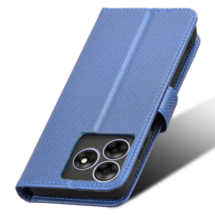 Phone Case For Blackview Wave 8 / Wave 8C / Oscal Flat 2 PU Leather Diamond Texture Wallet Cover