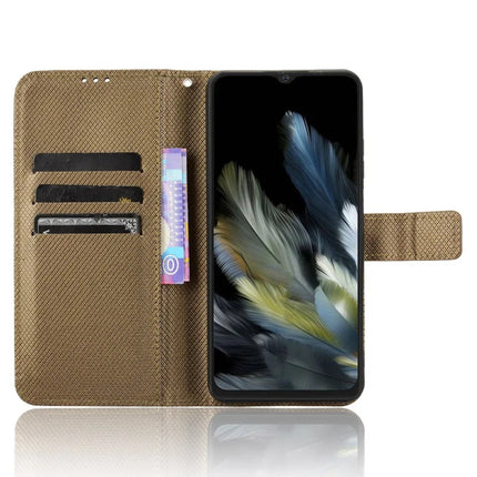 Phone Case For Blackview Wave 8 / Wave 8C / Oscal Flat 2 PU Leather Diamond Texture Wallet Cover
