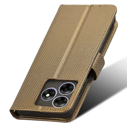 Phone Case For Blackview Wave 8 / Wave 8C / Oscal Flat 2 PU Leather Diamond Texture Wallet Cover