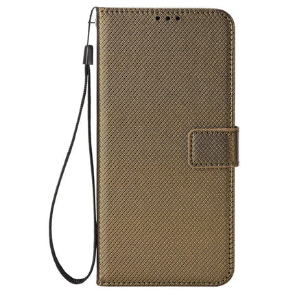 Phone Case For Blackview Wave 8 / Wave 8C / Oscal Flat 2 PU Leather Diamond Texture Wallet Cover