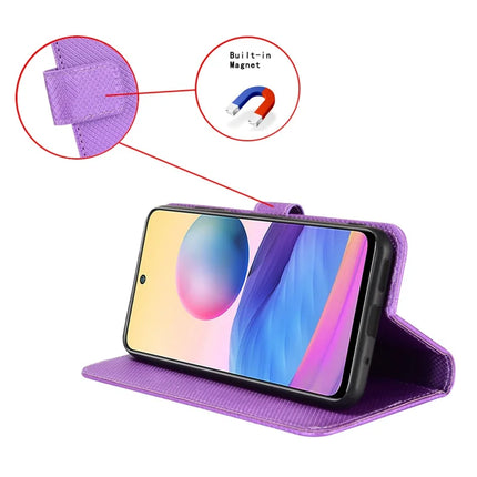 Phone Case For Blackview Wave 8 / Wave 8C / Oscal Flat 2 PU Leather Diamond Texture Wallet Cover