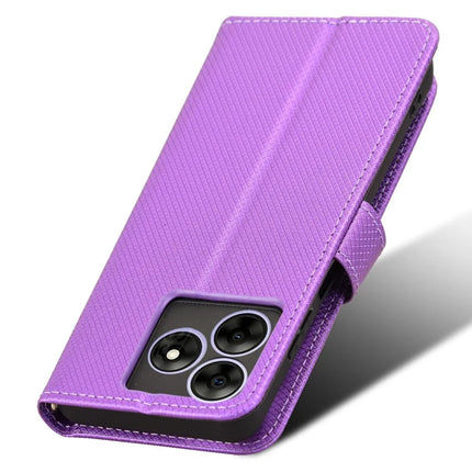 Phone Case For Blackview Wave 8 / Wave 8C / Oscal Flat 2 PU Leather Diamond Texture Wallet Cover