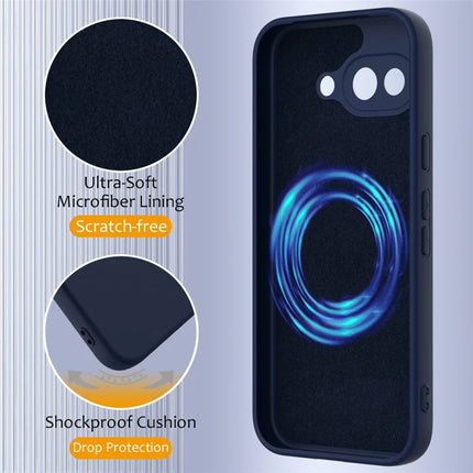 For Google Pixel 9a Case Compatible with MagSafe Anti-Drop Liquid Silicone Phone Cover