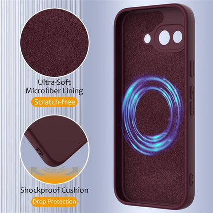 For Google Pixel 9a Case Compatible with MagSafe Anti-Drop Liquid Silicone Phone Cover