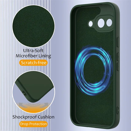 For Google Pixel 9a Case Compatible with MagSafe Anti-Drop Liquid Silicone Phone Cover