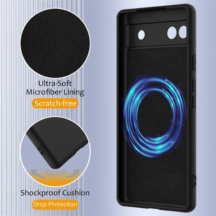 For Google Pixel 6a Case Compatible with MagSafe Anti-Drop Liquid Silicone Phone Cover