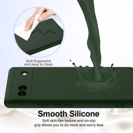 For Google Pixel 6a Case Compatible with MagSafe Anti-Drop Liquid Silicone Phone Cover