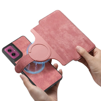 For Motorola Moto G55 5G Case CASENEO Detachable Magnetic RFID Block Leather Phone Wallet Cover