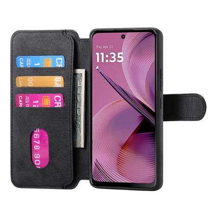 For Motorola Moto G55 5G Case CASENEO Detachable Magnetic RFID Block Leather Phone Wallet Cover