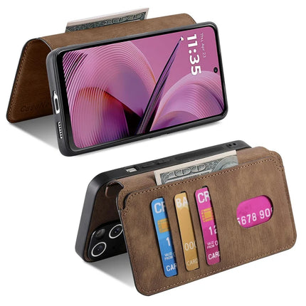 For Motorola Moto G55 5G Case CASENEO Detachable Magnetic RFID Block Leather Phone Wallet Cover