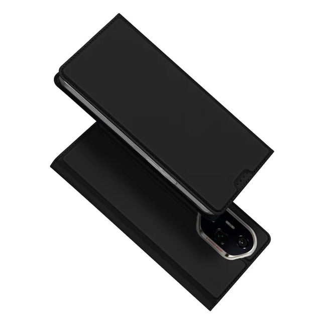 For Honor 300 Ultra / Honor 300 Pro Case DUX DUCIS Skin Pro Series Leather Stand Cover Card Holder - Black
