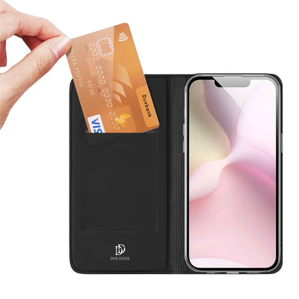 For iPhone 16e Case DUX DUCIS Skin Pro Series Leather Cover Card Holder