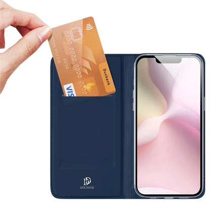 For iPhone 16e Case DUX DUCIS Skin Pro Series Leather Cover Card Holder