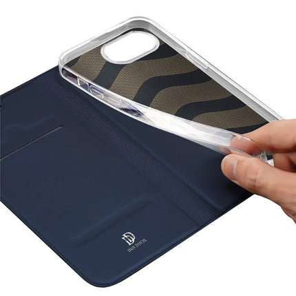 For iPhone 16e Case DUX DUCIS Skin Pro Series Leather Cover Card Holder