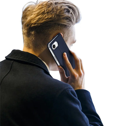 For iPhone 16e Case DUX DUCIS Skin Pro Series Leather Cover Card Holder