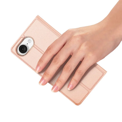 For iPhone 16e Case DUX DUCIS Skin Pro Series Leather Cover Card Holder