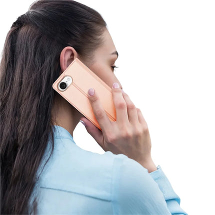 For iPhone 16e Case DUX DUCIS Skin Pro Series Leather Cover Card Holder