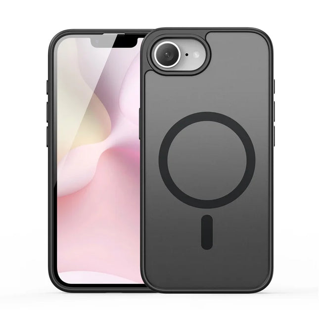 For iPhone 16e Case DUX DUCIS Yind Series Matte Case Compatible with MagSafe PC+TPU Phone Cover - Black