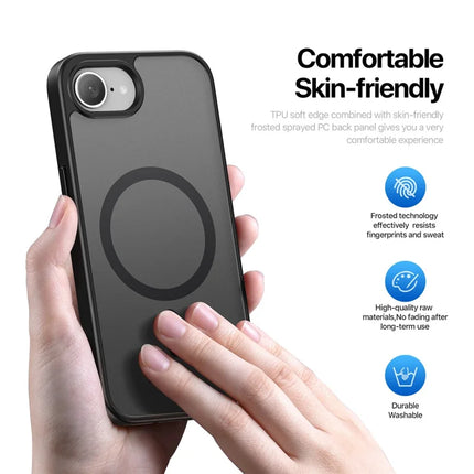 For iPhone 16e Case DUX DUCIS Yind Series Matte Case Compatible with MagSafe PC+TPU Phone Cover