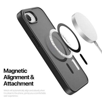 For iPhone 16e Case DUX DUCIS Yind Series Matte Case Compatible with MagSafe PC+TPU Phone Cover