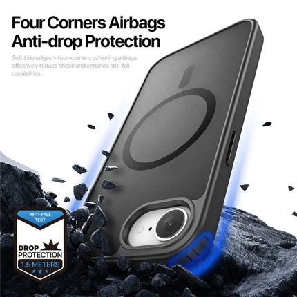 For iPhone 16e Case DUX DUCIS Yind Series Matte Case Compatible with MagSafe PC+TPU Phone Cover