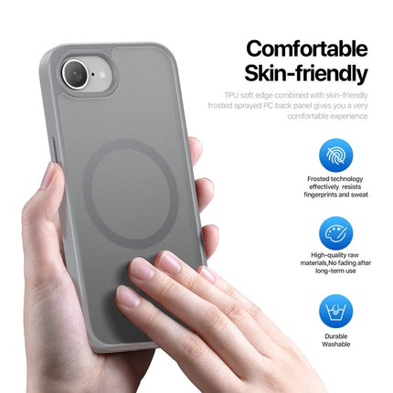 For iPhone 16e Case DUX DUCIS Yind Series Matte Case Compatible with MagSafe PC+TPU Phone Cover