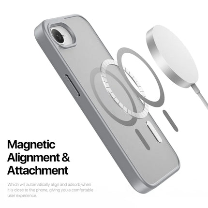 For iPhone 16e Case DUX DUCIS Yind Series Matte Case Compatible with MagSafe PC+TPU Phone Cover