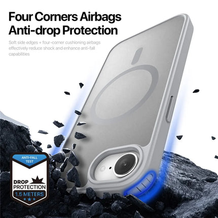 For iPhone 16e Case DUX DUCIS Yind Series Matte Case Compatible with MagSafe PC+TPU Phone Cover