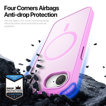For iPhone 16e Case DUX DUCIS Yind Series Matte Case Compatible with MagSafe PC+TPU Phone Cover