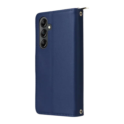 For Samsung Galaxy A26 5G Case Zipper Pocket PU Leather Cover with 9 Card Slots