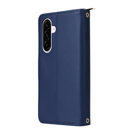 For Samsung Galaxy A56 5G Case Zipper Pocket PU Leather Cover with 9 Card Slots