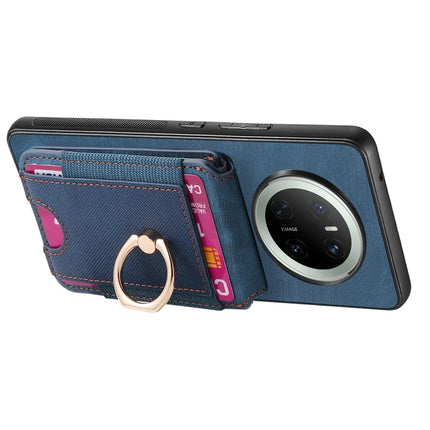 For Huawei Mate 70 Leather Back Cover with Detachable Card Holder Kickstand