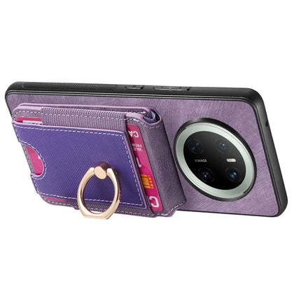 For Huawei Mate 70 Leather Back Cover with Detachable Card Holder Kickstand