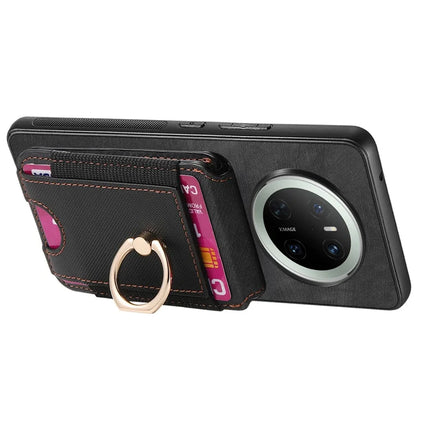 For Huawei Mate 70 Leather Back Cover with Detachable Card Holder Kickstand