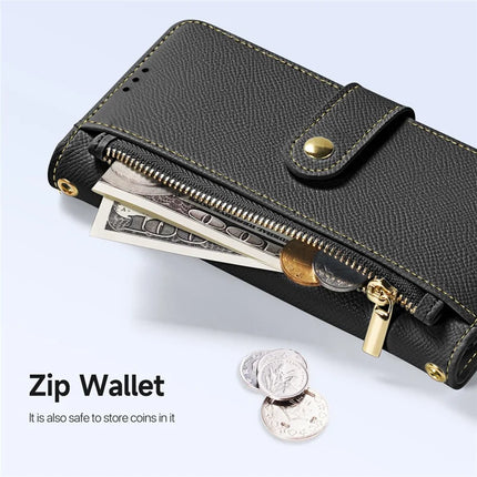 For iPhone 16e Case DUX DUCIS Lawa Series Detachable Magnetic Cowhide Leather Cover Zipper Wallet
