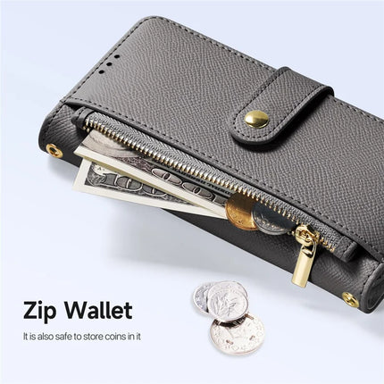 For iPhone 16e Case DUX DUCIS Lawa Series Detachable Magnetic Cowhide Leather Cover Zipper Wallet