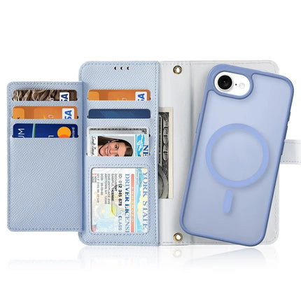 For iPhone 16e Case DUX DUCIS Lawa Series Detachable Magnetic Cowhide Leather Cover Zipper Wallet