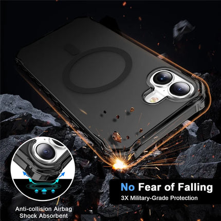 For iPhone 16 Plus Case Compatible with MagSafe Small Wavy Edge PC + TPU Phone Cover