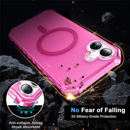 For iPhone 16 Plus Case Compatible with MagSafe Small Wavy Edge PC + TPU Phone Cover