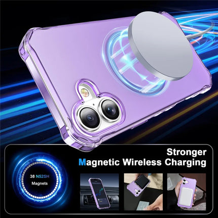 For iPhone 16 Plus Case Compatible with MagSafe Small Wavy Edge PC + TPU Phone Cover