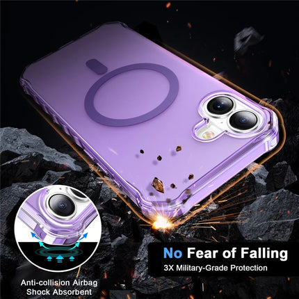 For iPhone 16 Plus Case Compatible with MagSafe Small Wavy Edge PC + TPU Phone Cover