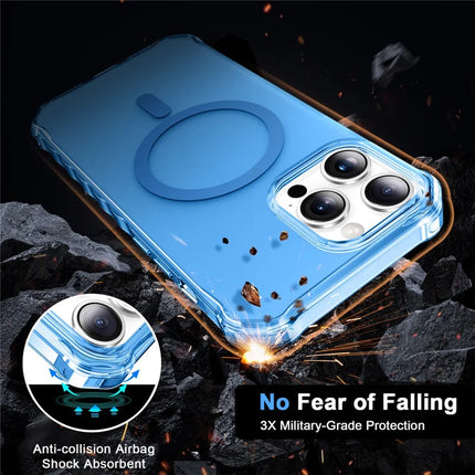 For iPhone 16 Pro Case Compatible with MagSafe Small Wavy Edge PC + TPU Phone Cover